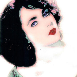 Elizabeth Taylor with lavender eyes